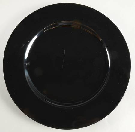 Uno Black Round Service Plate (Charger) Chop Plate
