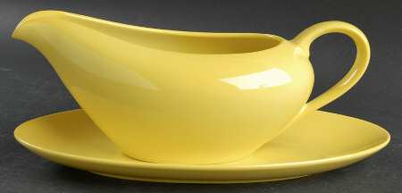 Uno Yellow Gravy Boat & Underplate