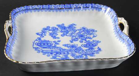 China Blau 9" Handled Square Tray