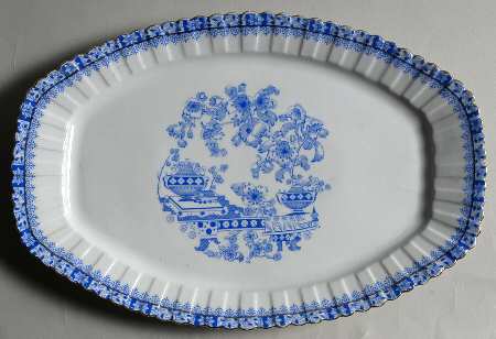 China Blau 13" Oval Serving Platter