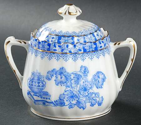 China Blau Sugar Bowl & Lid