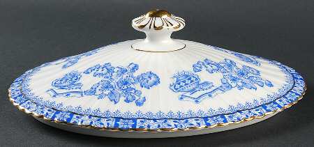 China Blau Lid for Oval Vegetable