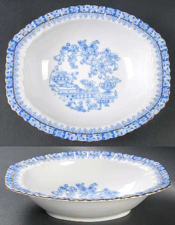 China Blau 8" Oval Vegetable Bowl