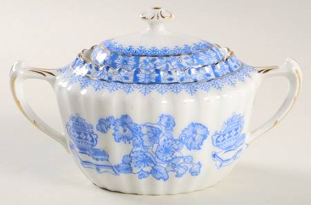 China Blau Sugar Bowl & Lid