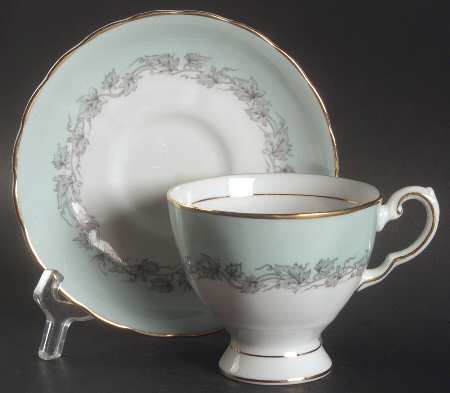 Aristocrat (Light Green) Footed Cup & Saucer Set