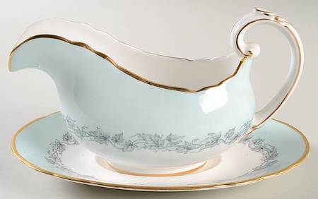 Aristocrat (Light Green) Gravy Boat & Underplate