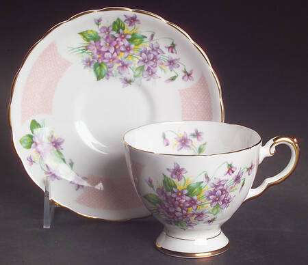 Birthday Flowers Footed Cup & Saucer Set