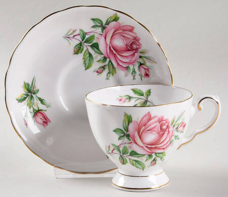 Birthday Flowers Footed Cup & Saucer Set