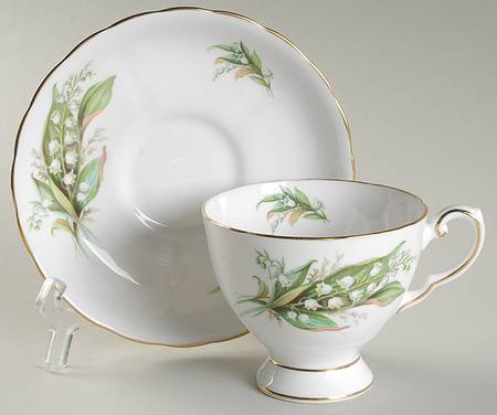 Birthday Flowers Footed Cup & Saucer Set
