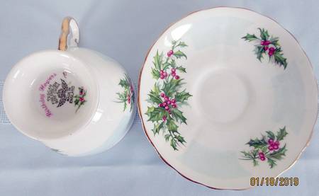 Birthday Flowers Saucer for Footed Cup