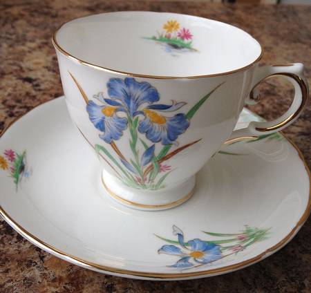 Blue Iris Saucer for Footed Cup