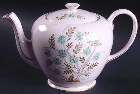 Blue Star (Pink Background) Teapot & Lid