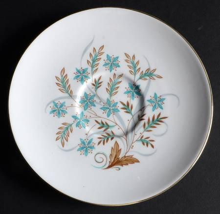 Blue Star (White Background, Gold Trim) Saucer for Cream Soup Bowl