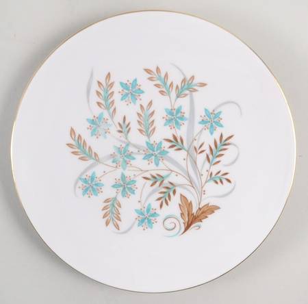 Blue Star (White Background, Gold Trim) Bread & Butter Plate