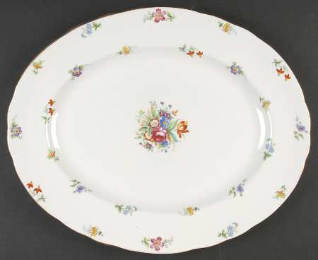 Bouquet 15" Oval Serving Platter