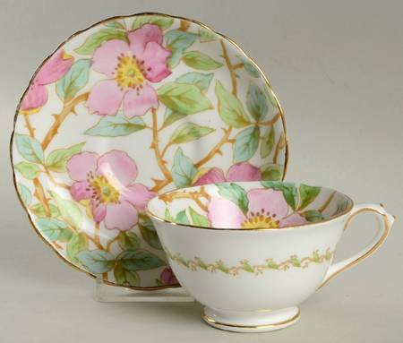 British Columbia Dogwood Footed Cup & Saucer Set