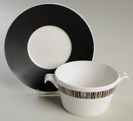Cascade Flat Cream Soup Bowl & Saucer Set