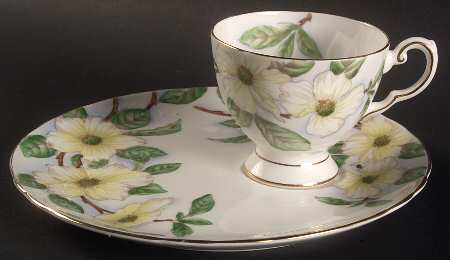 Dogwood Snack Plate & Cup Set