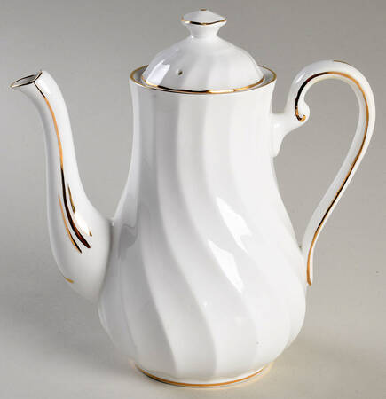 Dover (Gold Trim) Mini Coffee Pot & Lid