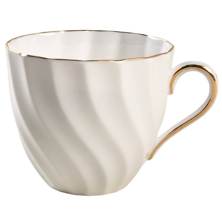 Dover (Gold Trim) Flat Cup