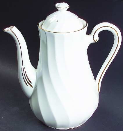 Dover (Gold Trim) Coffee Pot & Lid