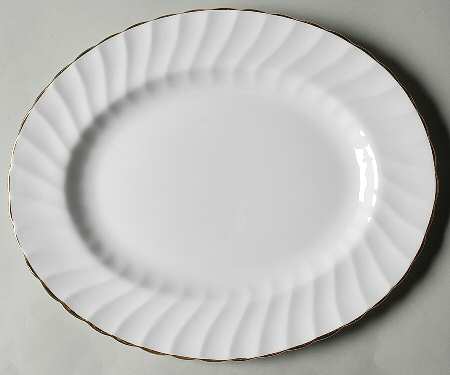 Dover (Gold Trim) 13" Oval Serving Platter