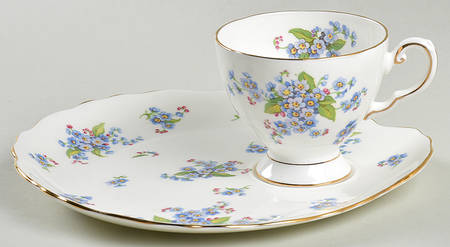 Forget Me Not Snack Plate & Cup Set