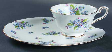 Forget Me Not Snack Plate & Cup Set