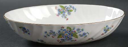 Forget Me Not 9" Oval Vegetable Bowl