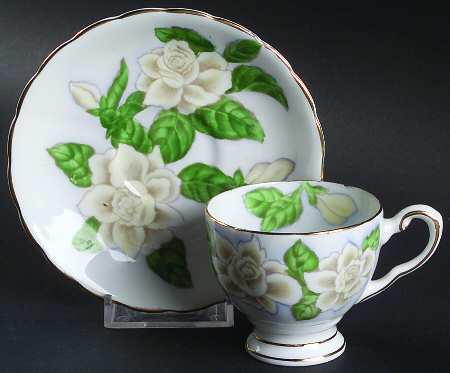 Gardenia Footed Demitasse Cup & Saucer Set