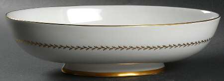 Golden Fern 9" Oval Vegetable Bowl