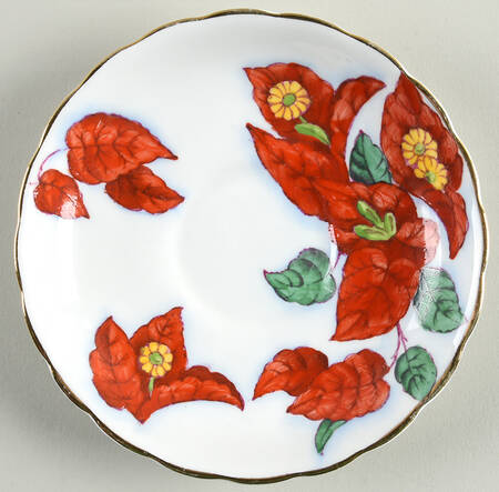 Hawaiian Flowers Saucer for Footed Cup