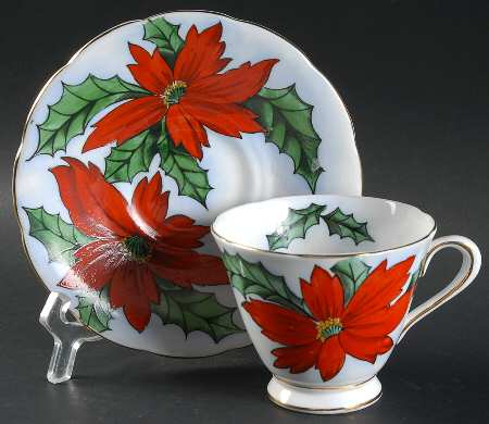 Hawaiian Flowers Footed Cup & Saucer Set