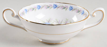 Love In The Mist Blue Cream Soup Bowl