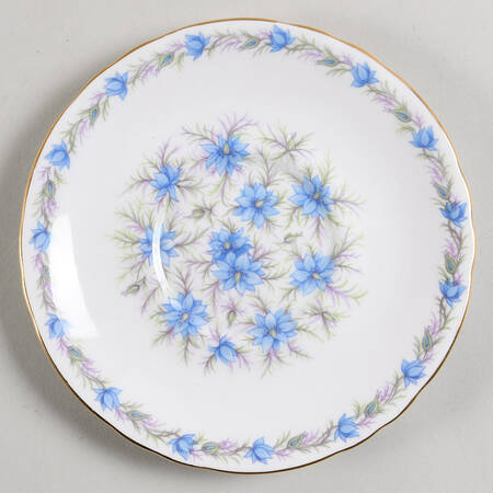 Love In The Mist Blue Saucer for Cream Soup Bowl