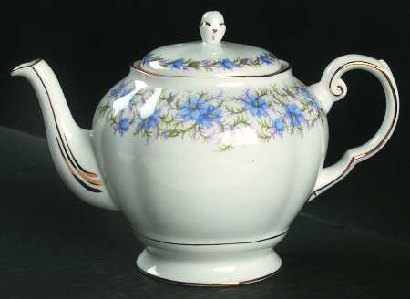 Love In The Mist Blue Teapot & Lid