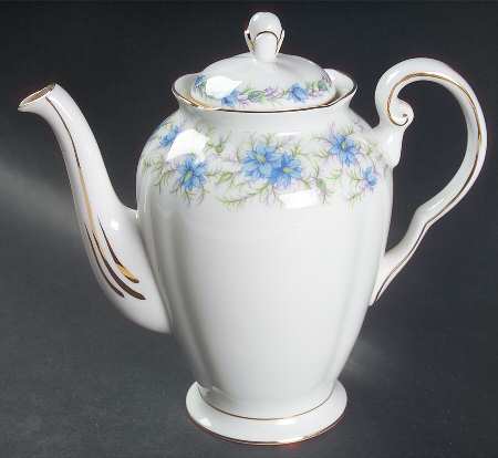 Love In The Mist Blue Mini Coffee Pot & Lid
