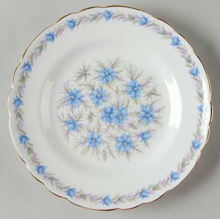 Love In The Mist Blue Dessert/Pie Plate