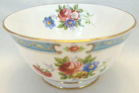 Lowestoft Blue Open Sugar Bowl
