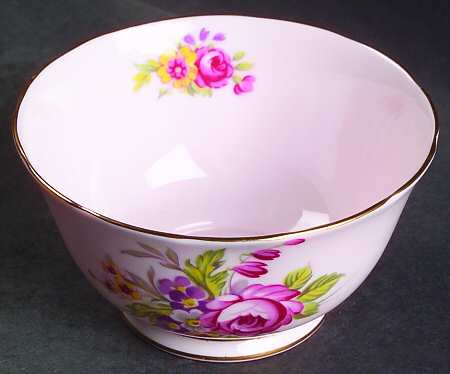Montrose (Rim, Lt Pink Background) Mini Open Sugar Bowl
