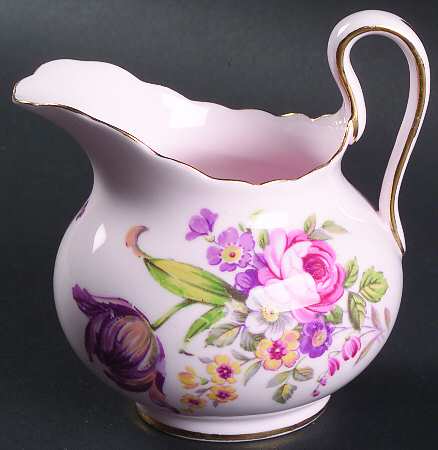 Montrose (Rim, Lt Pink Background) Creamer