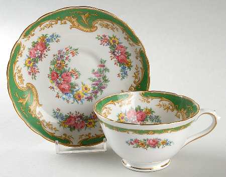 Naples Green Footed Cup & Saucer Set