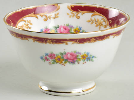 Naples Maroon Mini Open Sugar Bowl
