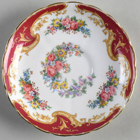 Naples Maroon Saucer for Footed Cup