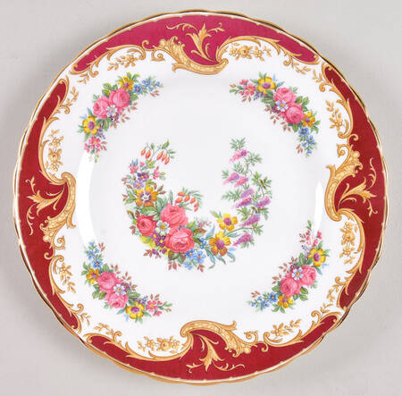 Naples Maroon Dessert/Pie Plate