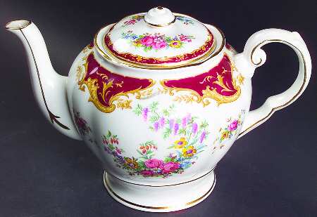 Naples Maroon Teapot & Lid