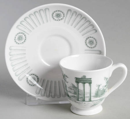 Olympus Footed Demitasse Cup & Saucer Set