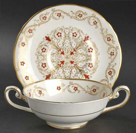 Richelieu Footed Cream Soup Bowl & Saucer Set