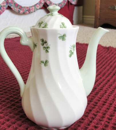 Shamrock Coffee Pot & Lid