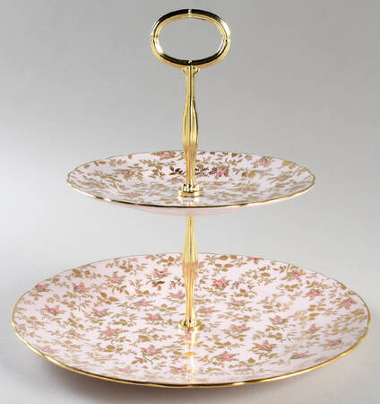 Sunshine 6 5/8"-10"  2 Tiered Serving Tray (Dp, Sp) HC